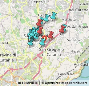 Mappa Via Pietro Mascagni, 95037 San Giovanni La Punta CT, Italia (1.3625)