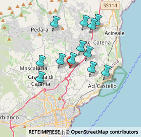 Mappa Via Pietro Mascagni, 95037 San Giovanni La Punta CT, Italia (3.48333)