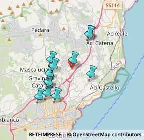 Mappa Via Pietro Mascagni, 95037 San Giovanni La Punta CT, Italia (3.55167)