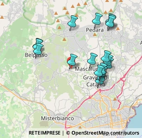 Mappa Via Sottotenente Privitera, 95030 San Pietro Clarenza CT, Italia (4.35222)