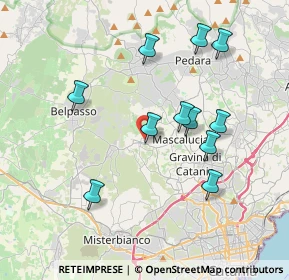 Mappa Via Sottotenente Privitera, 95030 San Pietro Clarenza CT, Italia (4.12545)