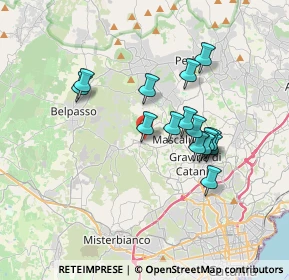 Mappa Via Sottotenente Privitera, 95030 San Pietro Clarenza CT, Italia (3.382)