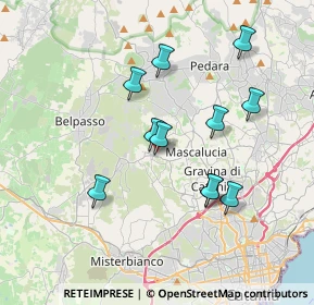 Mappa Via Sottotenente Privitera, 95030 San Pietro Clarenza CT, Italia (3.77)