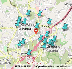 Mappa Via Cilea, 95037 San Giovanni La Punta CT, Italia (1.094)