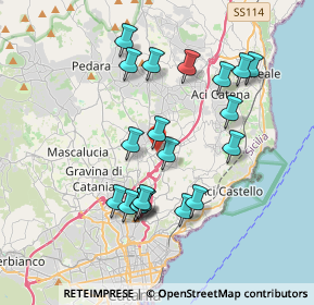 Mappa Via Cilea, 95037 San Giovanni La Punta CT, Italia (3.9485)