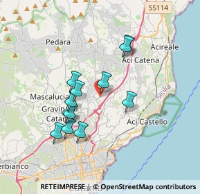 Mappa Via Cilea, 95037 San Giovanni La Punta CT, Italia (3.48917)