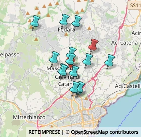 Mappa Via Guglielmo Marconi, 95037 Tremestieri Etneo CT, Italia (3.01667)