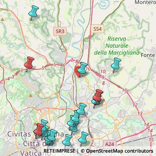 Mappa Via Pieve a Nievole, 00138 Roma RM, Italia (6.5305)