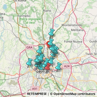 Mappa Via Pieve a Nievole, 00138 Roma RM, Italia (6.4825)