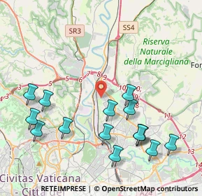 Mappa Via Pieve a Nievole, 00138 Roma RM, Italia (4.90333)