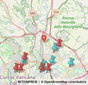 Mappa Via Pieve a Nievole, 00138 Roma RM, Italia (5.42667)