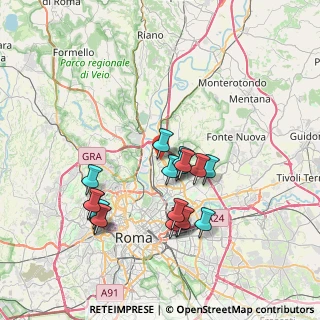 Mappa Via Ines Alfani Tellini, 00138 Roma RM, Italia (7.39056)