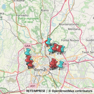 Mappa Via Sansepolcro, 00138 Roma RM, Italia (7.39167)