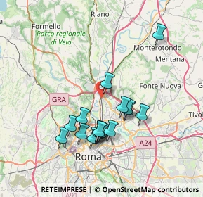 Mappa Via Monte S. Savino, 00100 Roma RM, Italia (7.12813)