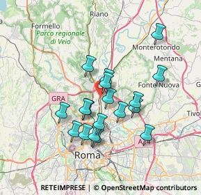 Mappa Via Monte S. Savino, 00100 Roma RM, Italia (6.39389)