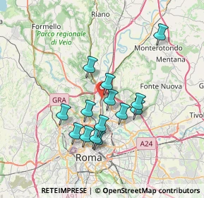 Mappa Via Monte S. Savino, 00100 Roma RM, Italia (6.37643)