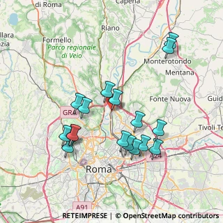 Mappa Via Monte S. Savino, 00100 Roma RM, Italia (7.82706)