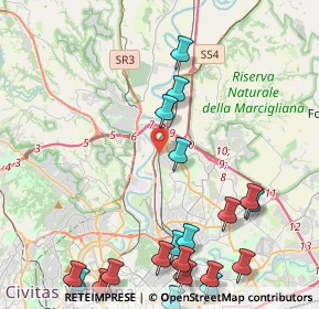 Mappa Via Monte S. Savino, 00100 Roma RM, Italia (6.121)
