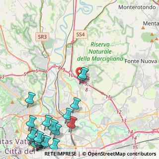 Mappa Circonvallazione Orientale, 00138 Roma RM, Italia (7.3705)