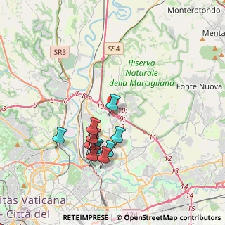 Mappa Circonvallazione Orientale, 00138 Roma RM, Italia (3.7425)