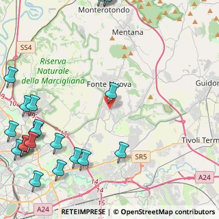 Mappa Via Corona Boreale, 00012 Fonte Nuova RM, Italia (7.1705)