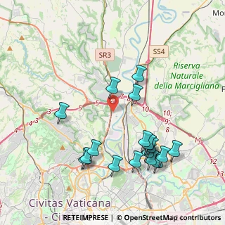 Mappa Via Nicolò Carosio, 00188 Roma RM, Italia (4.50889)
