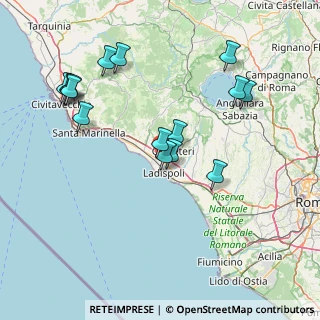 Mappa SS 1, 00052 Marina di Cerveteri RM (16.92867)