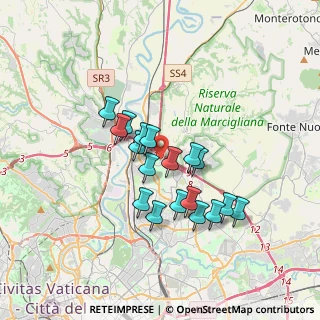 Mappa Via Ernesto Calindri, 00138 Roma RM, Italia (3.01333)