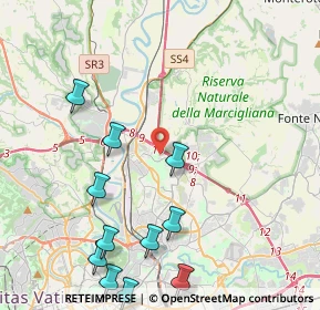 Mappa Via Ernesto Calindri, 00138 Roma RM, Italia (5.48636)