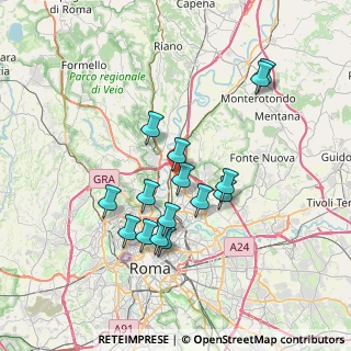 Mappa Via Monte Giberto, 00138 Roma RM, Italia (6.87)