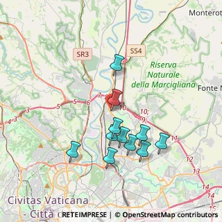 Mappa Via Monte Giberto, 00138 Roma RM, Italia (3.57636)