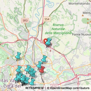 Mappa Via Franco Becci, 00138 Roma RM, Italia (7.2085)
