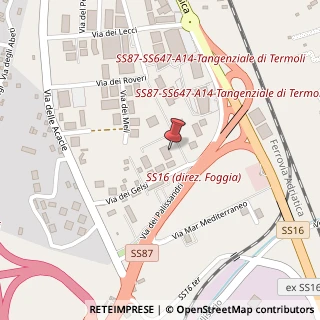 Mappa Via dei Gelsi, 61, 86039 Termoli, Campobasso (Molise)