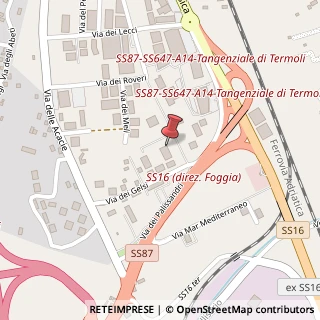 Mappa Via dei Gelsi, 63, 86039 Termoli, Campobasso (Molise)
