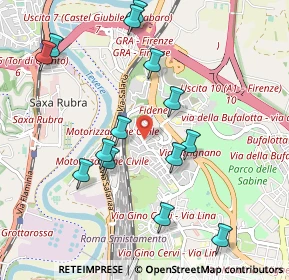 Mappa Via Monte San Savino, 00138 Roma RM, Italia (1.10929)