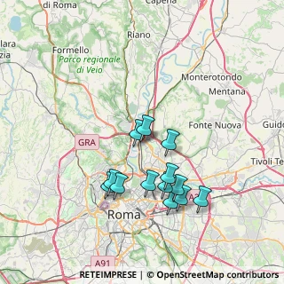 Mappa Via Monte San Savino, 00138 Roma RM, Italia (7.17231)