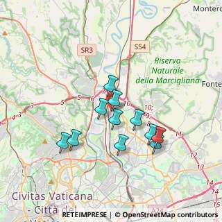 Mappa Via Monte San Savino, 00138 Roma RM, Italia (3.13455)