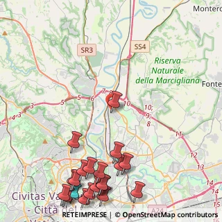 Mappa Via Monte San Savino, 00138 Roma RM, Italia (6.6345)