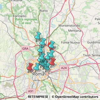 Mappa Via Stefano Satta Flores, 00138 Roma RM, Italia (6.14643)