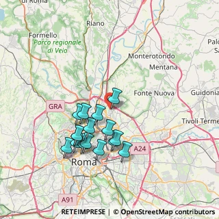 Mappa Via Stefano Satta Flores, 00138 Roma RM, Italia (7.1625)