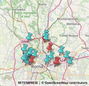 Mappa Via Eugenio Montale, 00138 Roma RM, Italia (7.81316)