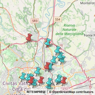 Mappa Via Barberino di Mugello, 00138 Roma RM, Italia (5.9765)