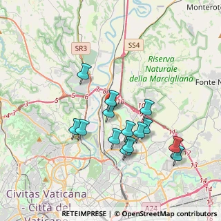 Mappa Via Barberino di Mugello, 00138 Roma RM, Italia (3.57214)