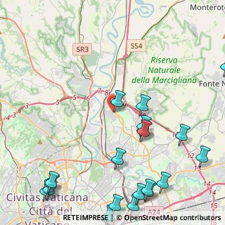 Mappa Via Barberino di Mugello, 00138 Roma RM, Italia (6.626)