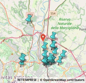 Mappa Via Barberino di Mugello, 00138 Roma RM, Italia (4.282)