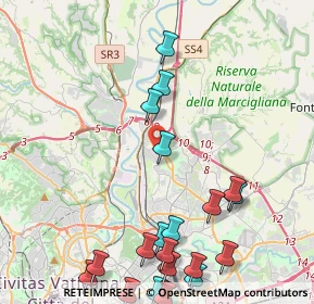 Mappa Via Barberino di Mugello, 00138 Roma RM, Italia (5.8825)