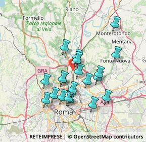 Mappa Via San Bernardino da Siena, 00138 Roma RM, Italia (6.7295)