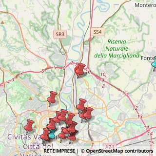 Mappa Via Piancastagnaio, 00138 Roma RM, Italia (6.6375)