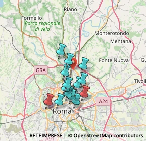 Mappa Via Piancastagnaio, 00138 Roma RM, Italia (5.89357)