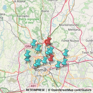 Mappa Via Piancastagnaio, 00138 Roma RM, Italia (7.23286)